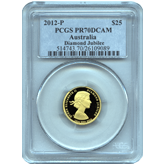 2012 Gold Australian Diamond Jubilee 1/4 oz. Proof PCGS PR70 DCAM